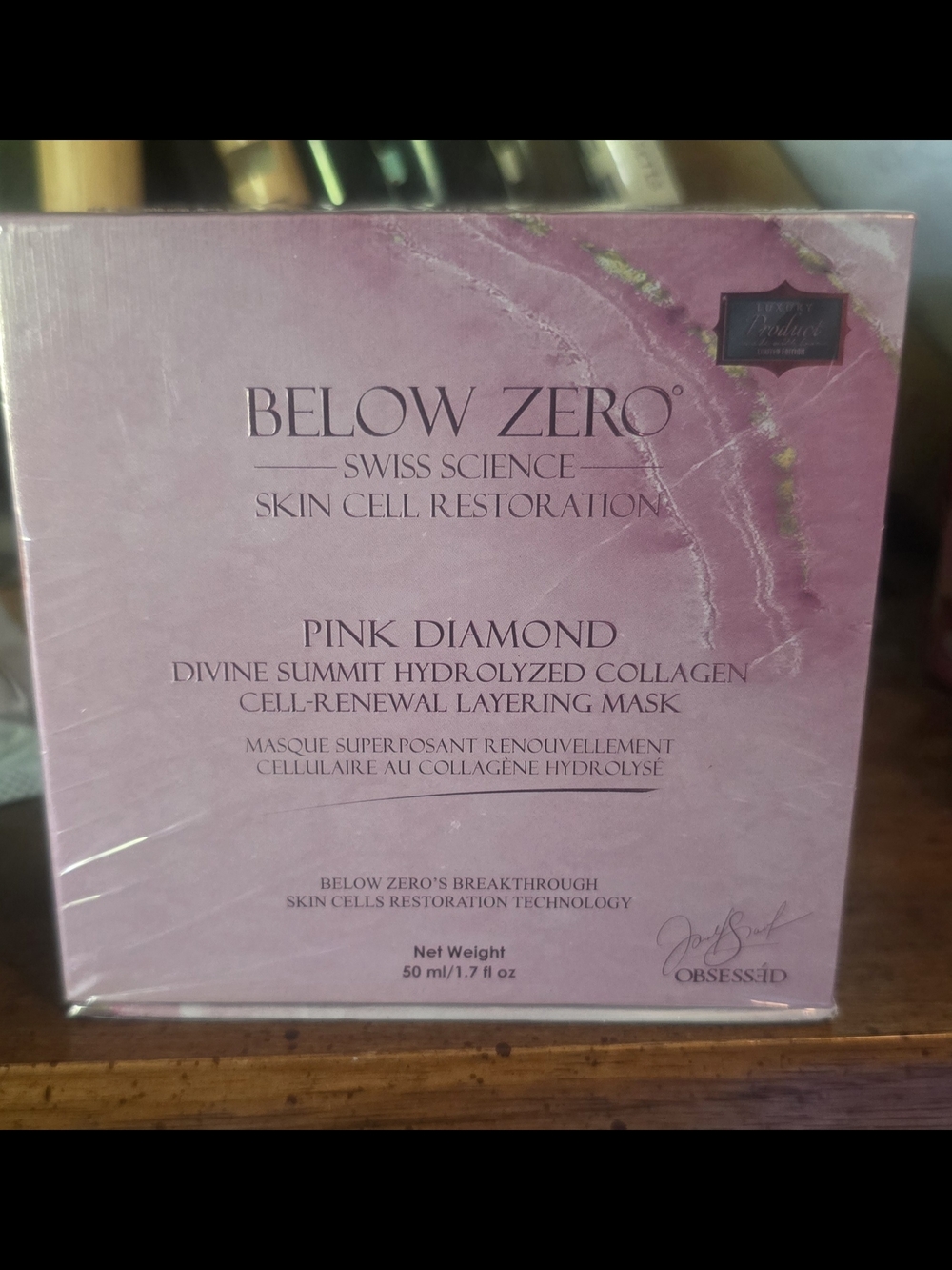 Below Zero Pink Diamond Hydrolyzed Collagen Layering Mask